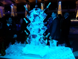 champagne ice sculpt