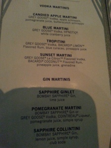 Martini bar menu 3