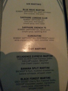 Martini bar menu 4